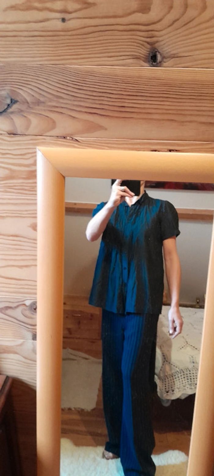 Chemisette manches courtes soie et coton - photo numéro 2