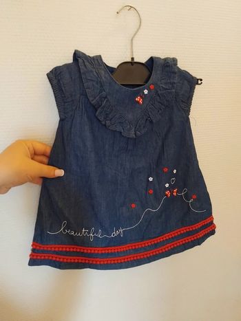 Robe en jeans léger fille 6mois
