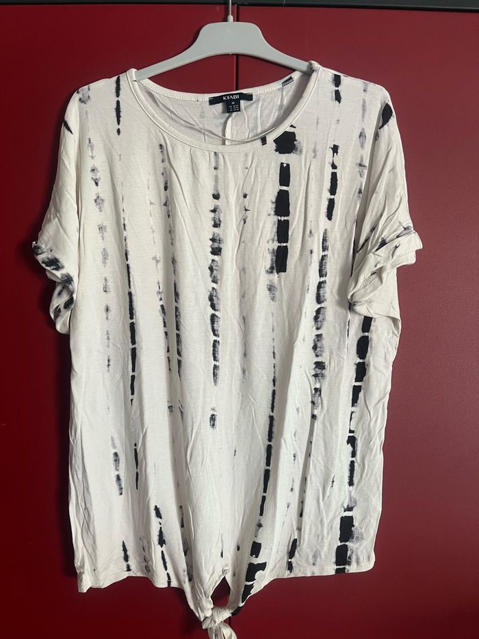 TEE shirt Kiabi blanc à motifs T M 38/40