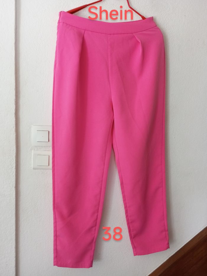 Pantalon été plissé large femme 38
