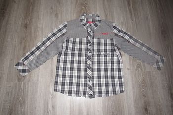 CHEMISE A MANCHES LONGUES NOIRE ET BLANCHE GARÇON - CATIMINI - 8 ANS - n°01 