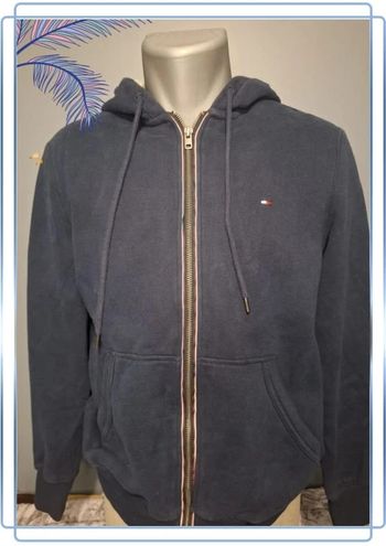 Sweat à capuche / hoodie full zip tommy Hilfiger - taille S - homme bleu brodé (326)