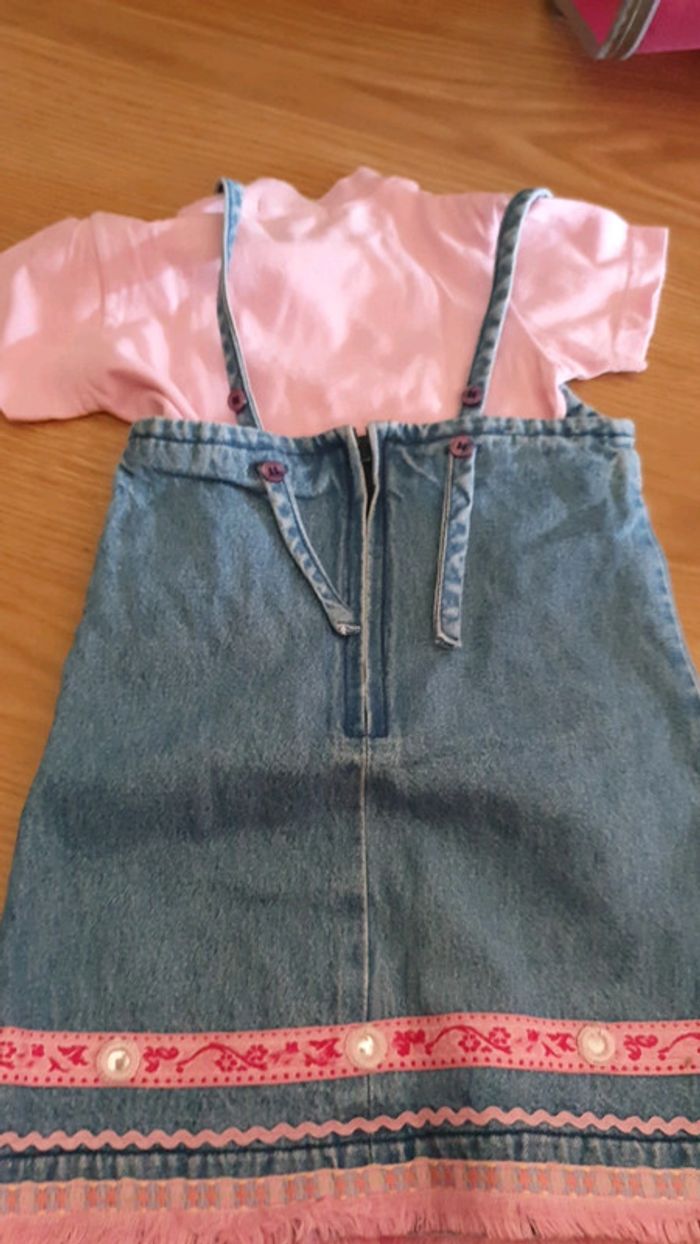 robe avec bretelles et tee shirt 2 ans - photo numéro 2