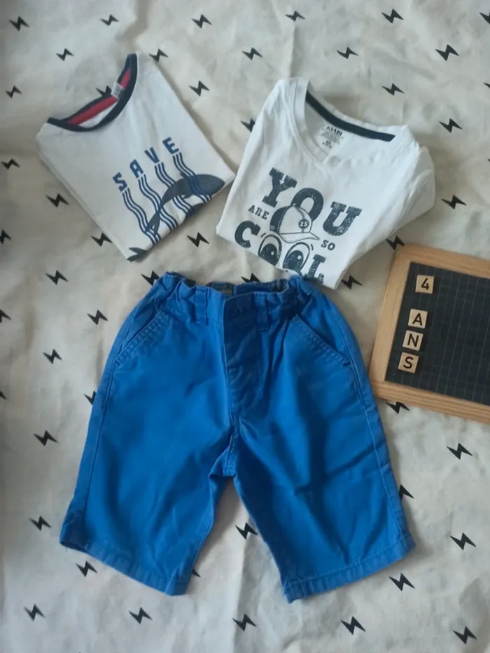 Lot idéal crèche-ecole été-court / taille 4 ans / tbe-be - photo numéro 5