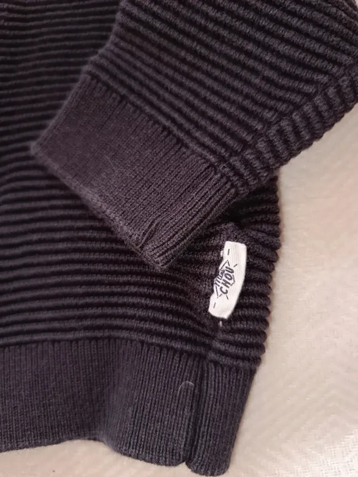 🎀 gilet a fermeture gris noir taille 3 mois Kiabi 🎀 - photo numéro 3