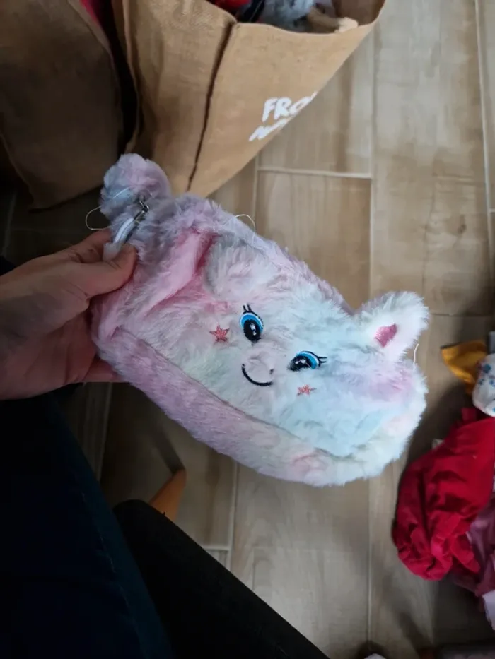 Trousse fourrure kawaii cute