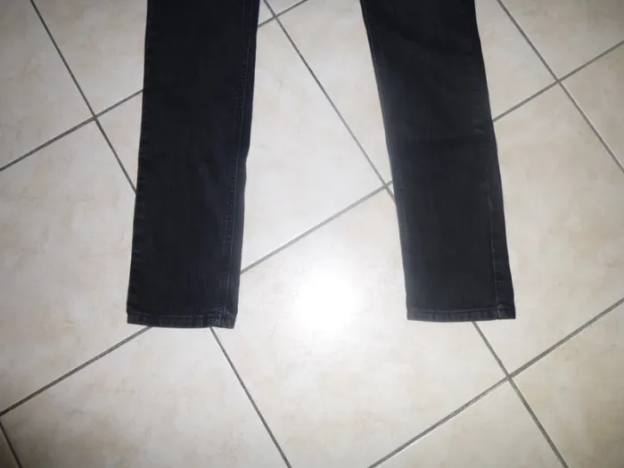 pantalon jean noir slim TANDEM taille 42 W33 taille basse - photo numéro 3