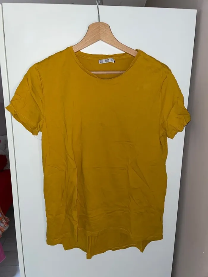 T-shirt moutarde Zara M