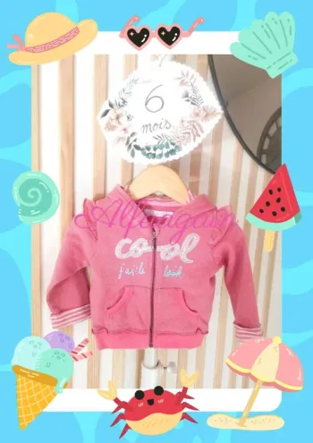 Gilet rose 6mois fille