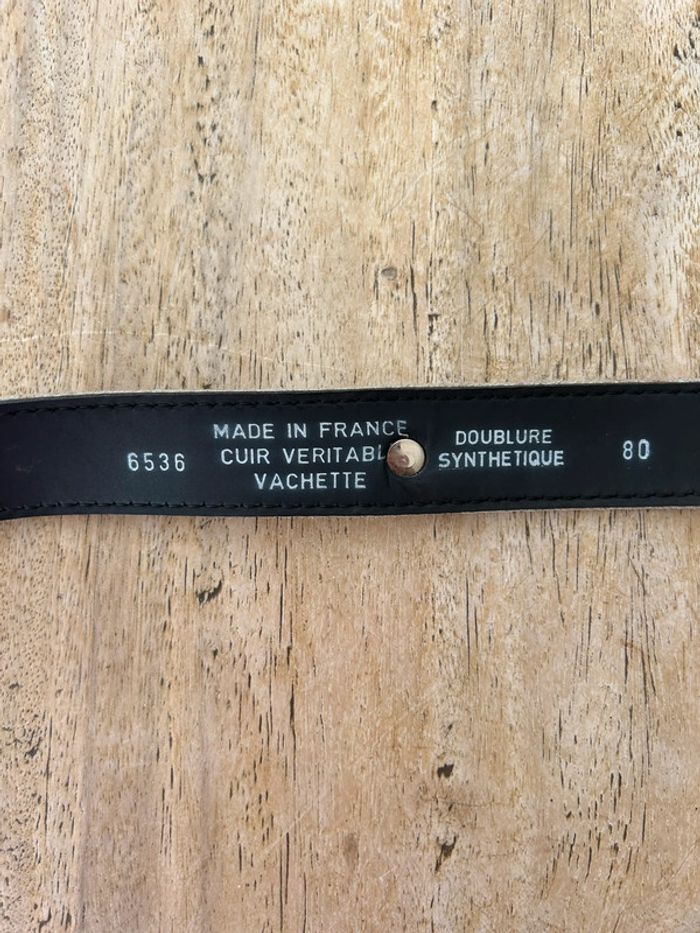Ceinture cuir blanc ourson vintage - photo numéro 5