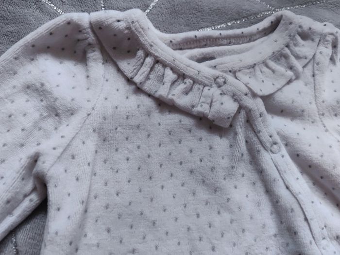 Pyjama grenouillère velours TAO naissance - photo numéro 2