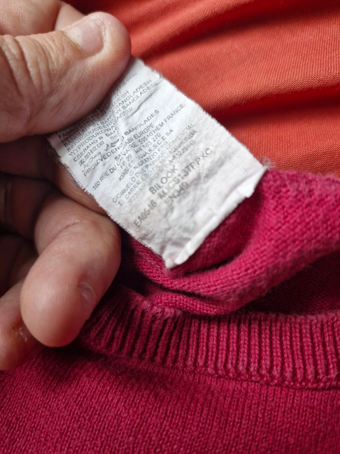 Joli pull jersey classique rose bonbon - photo numéro 5