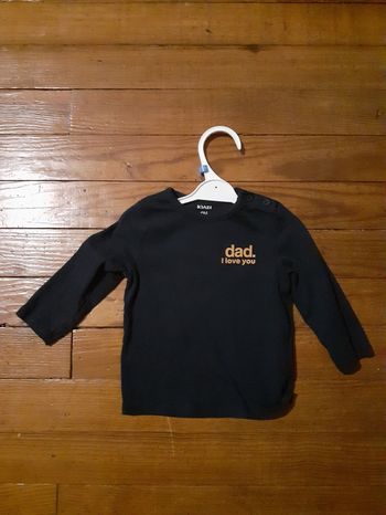 Tee shirt manche longue bleu marine 6 mois jamais porté