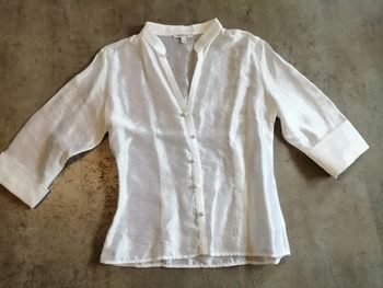 Chemisier en voile blanc Taille 38 1.2.3