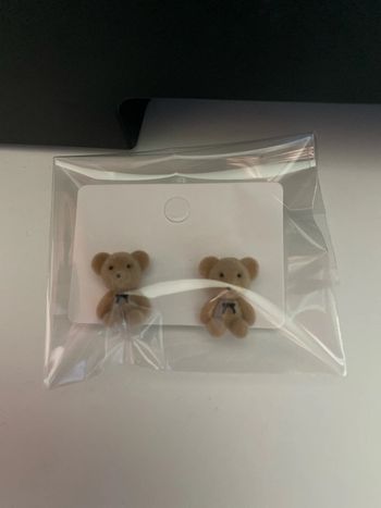 Idée cadeau noël - boucles d’oreilles ourson peluche