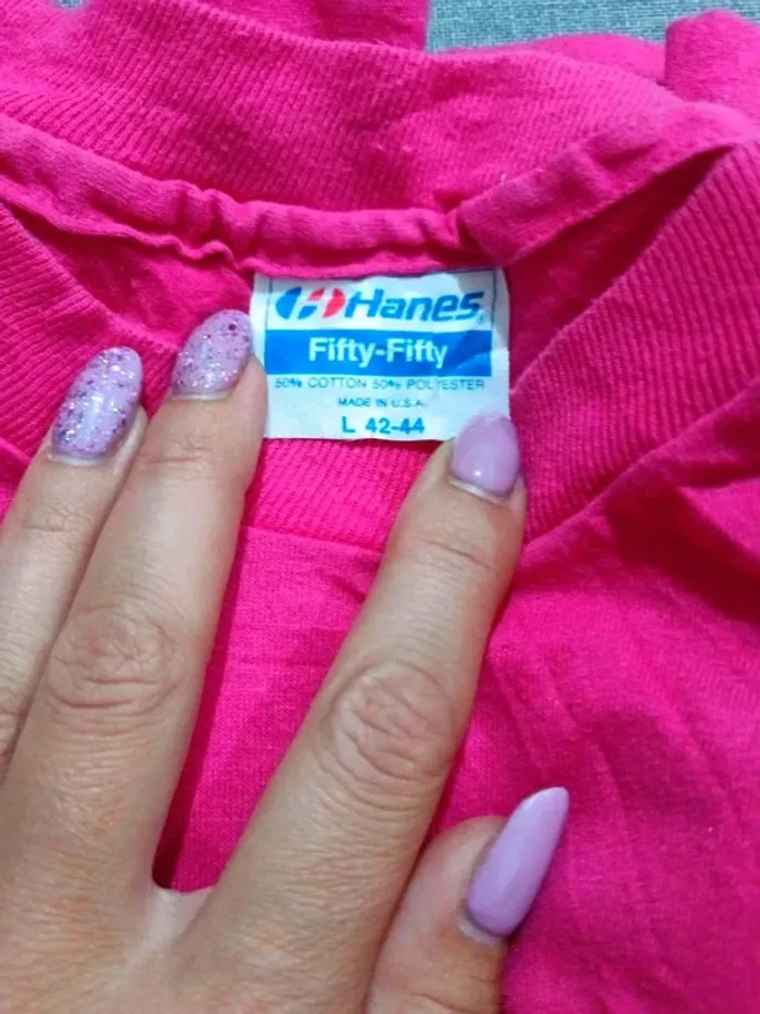 C36 t-shirt fushia Hanes L - photo numéro 3