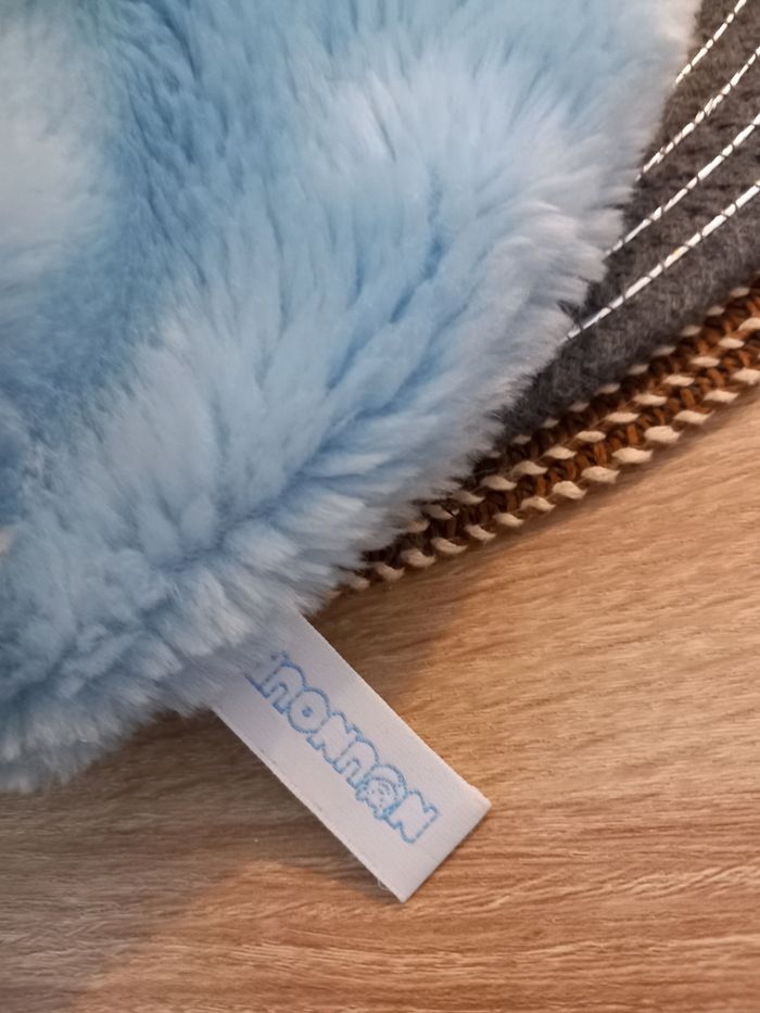 Peluche lapin nounours vintage bleu range pyjama 40cm - photo numéro 5