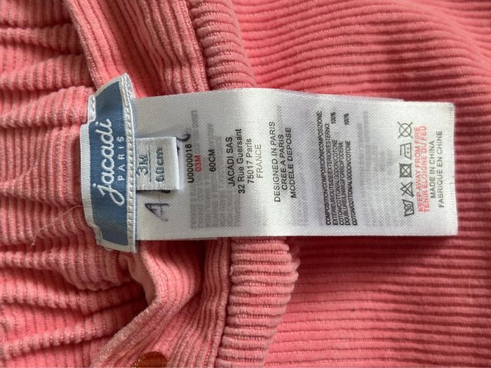 Pantalon rose Jacadi 3 mois - photo numéro 4