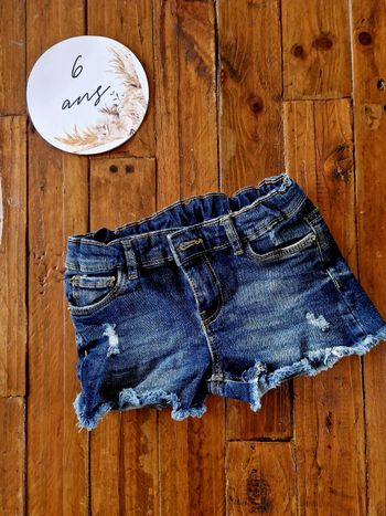 Short en jean effet déchiré