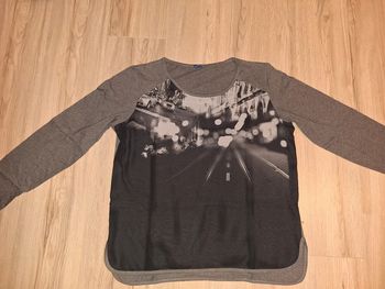 Pull fin noir et gris Cecil Taille L