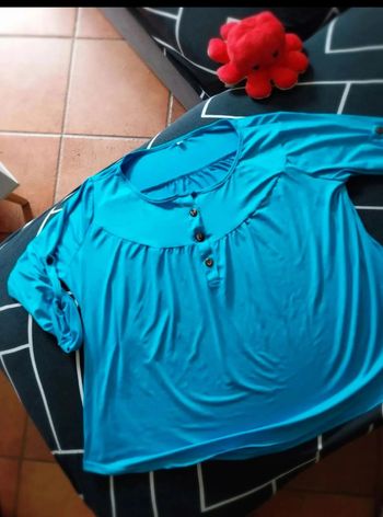 Haut bleu turquoise T8XL