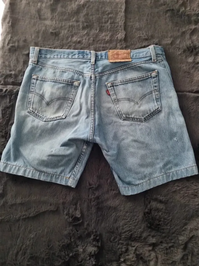 Short jeans levis 501 bleu clair - photo numéro 2