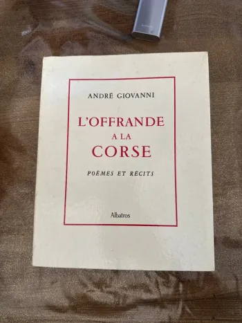 Livre l’offrande à laCorse poèmes et récits