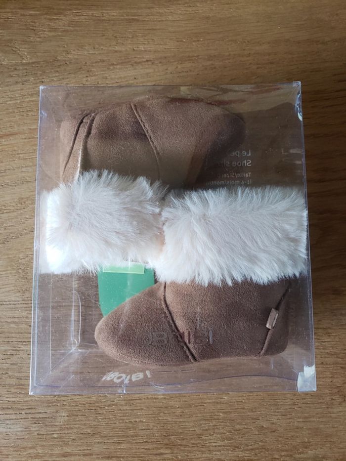 Bottines fourrées obaïbi 0/6 mois marron a scratch - photo numéro 4