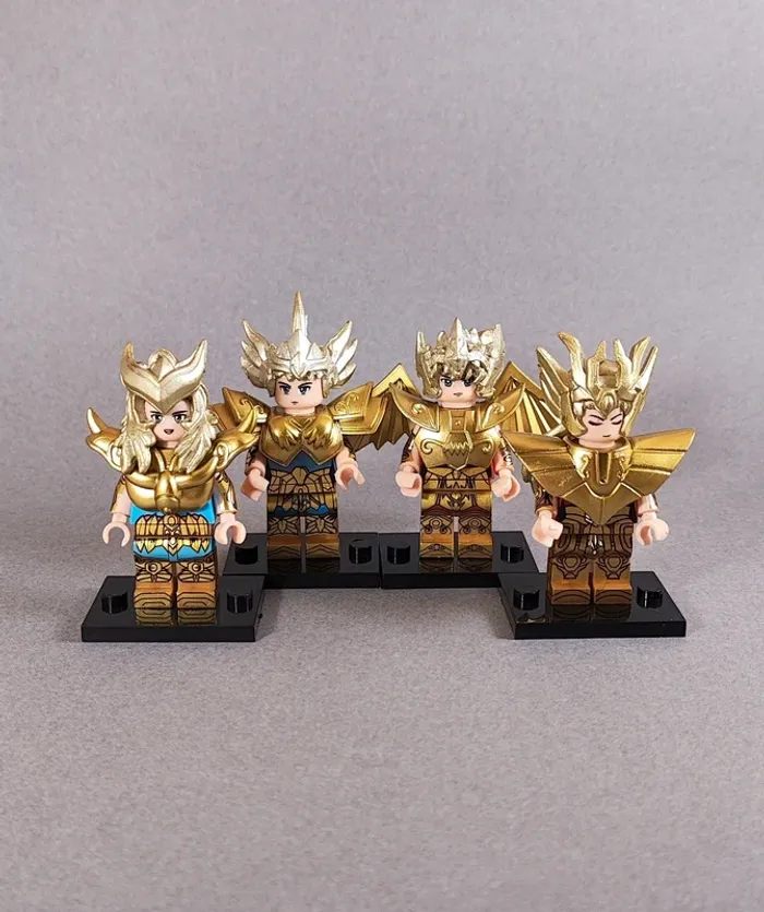 Les 12 chevaliers d'or du zodiaque - lot de 12 mini figurines au format Lego - photo numéro 4