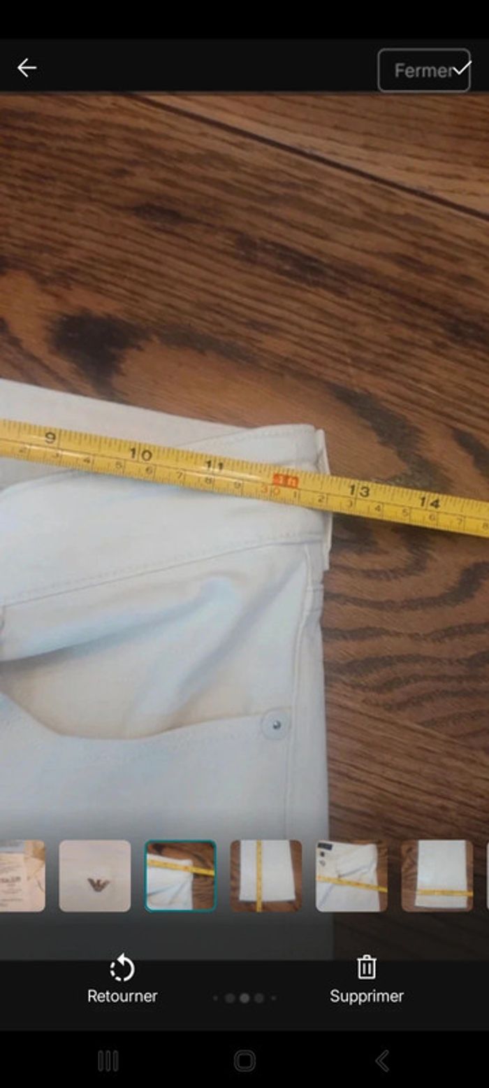 Pantalon Armani Jeans blanc taille eu 25 fr 34 - photo numéro 14