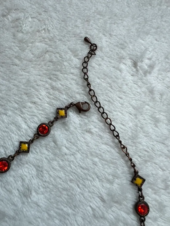 Collier pendentif style Medieval Retro Autumn Strass - photo numéro 5