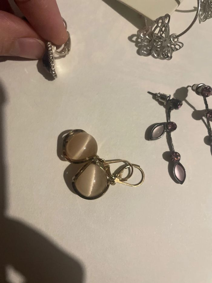 Lot des 7 paire de boucles d’oreilles - photo numéro 5