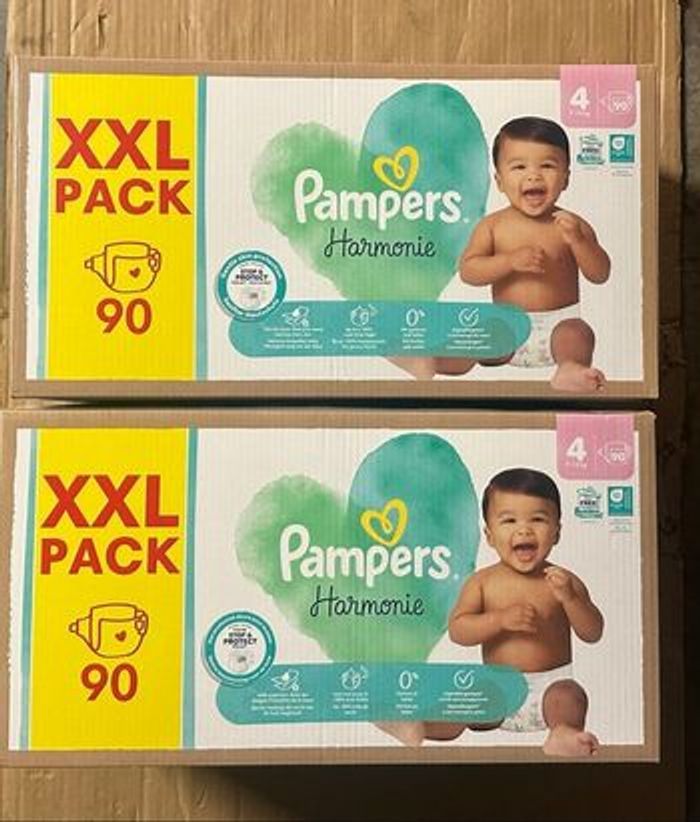 Lot de 02 cartons Pampers  XXL T4 harmonie