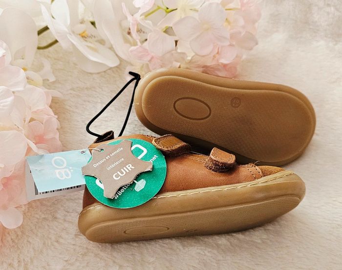 Chaussures Baskets Sneakers Botillons Scratch Cuir Obaïbi T21 - photo numéro 2