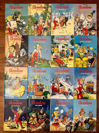 Lot de 16 albums vintage Caroline bd livres Pierre Probst Hachette