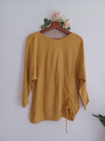 Pull tout doux moutarde Grain lien à nouer de Malice Taille 38/40