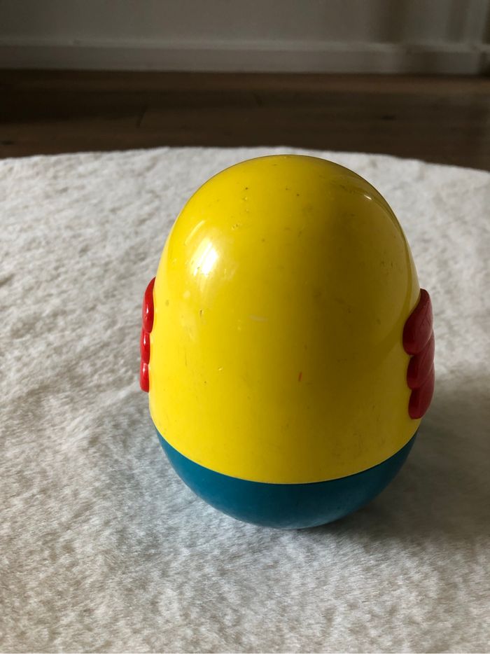Culbuto vintage Playskool - oiseau jaune bleu et rouge - photo numéro 4