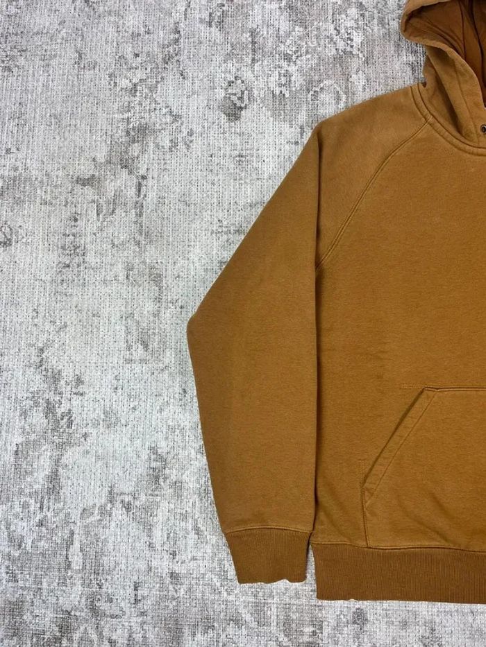 sweat Carhartt beige logo brodé manche taille S 462F - photo numéro 6