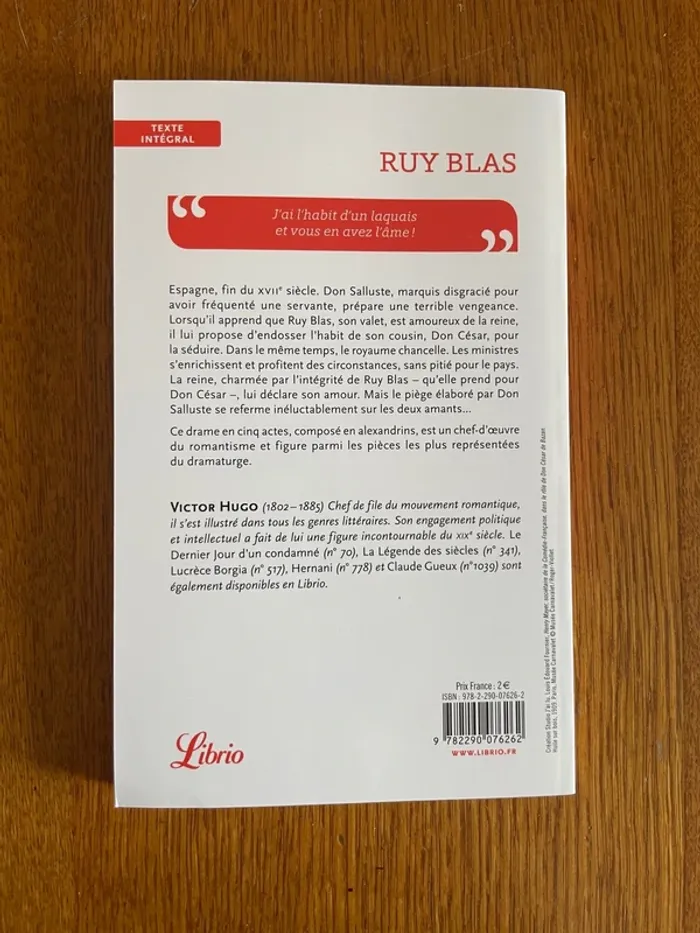Livre Ruy Blas - photo numéro 2