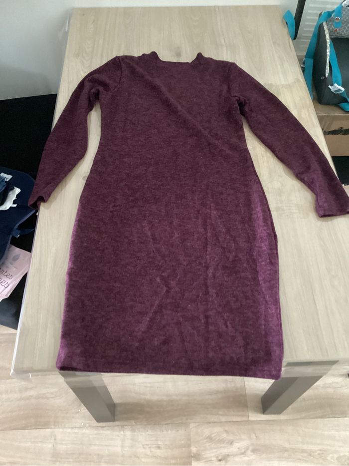 Robe pull bordeaux - photo numéro 2