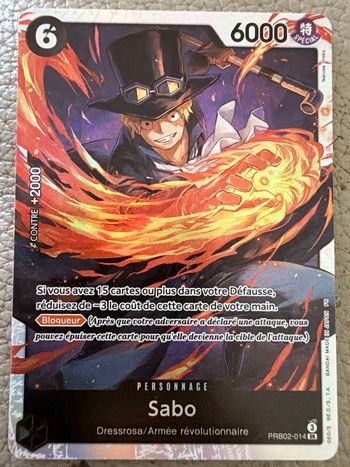 One Piece Sabo PRB02-014 Alt Art FR NM