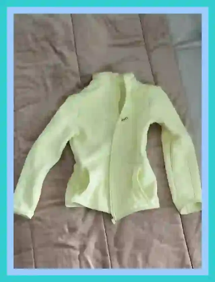 Blouson polaire fille zippé jaune fluo 8 à 10 ans  7520445611 - photo numéro 2