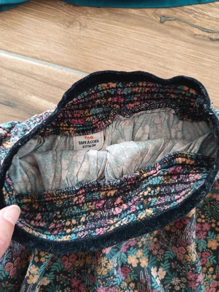 Ensemble jupe liberty noire et 2 tee shirt manches longues ( noir et bleu canard), 6 ans - photo numéro 7