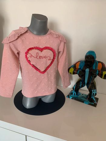 Pull rose love Orchestra Taille 6 ans