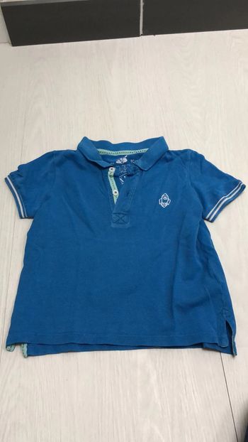 Polo manche courte bleu sergent major 2 ans