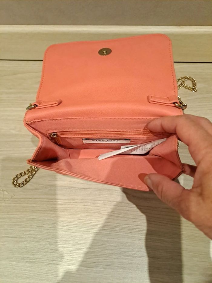 Pochette mini sac chaînette rose Naf Naf - photo numéro 4