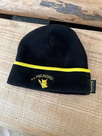 Bonnet chaud polaire T.U pikachu enfant vintage années 2000 Nintendo Pokémon