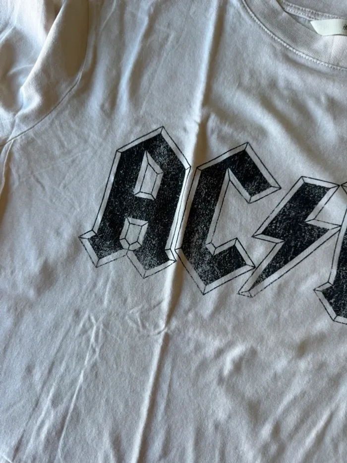 T-shirt beige AC DC - photo numéro 4