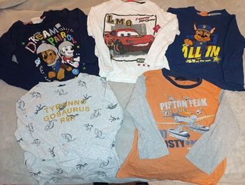 Lot t-shirts ML Licence garçon 6 ans TBE 