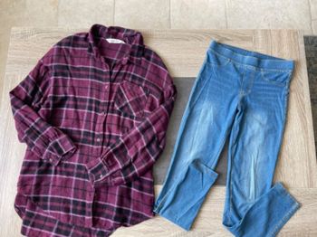 Ensemble 10-11 ans H&M tbe jean slim & chemise